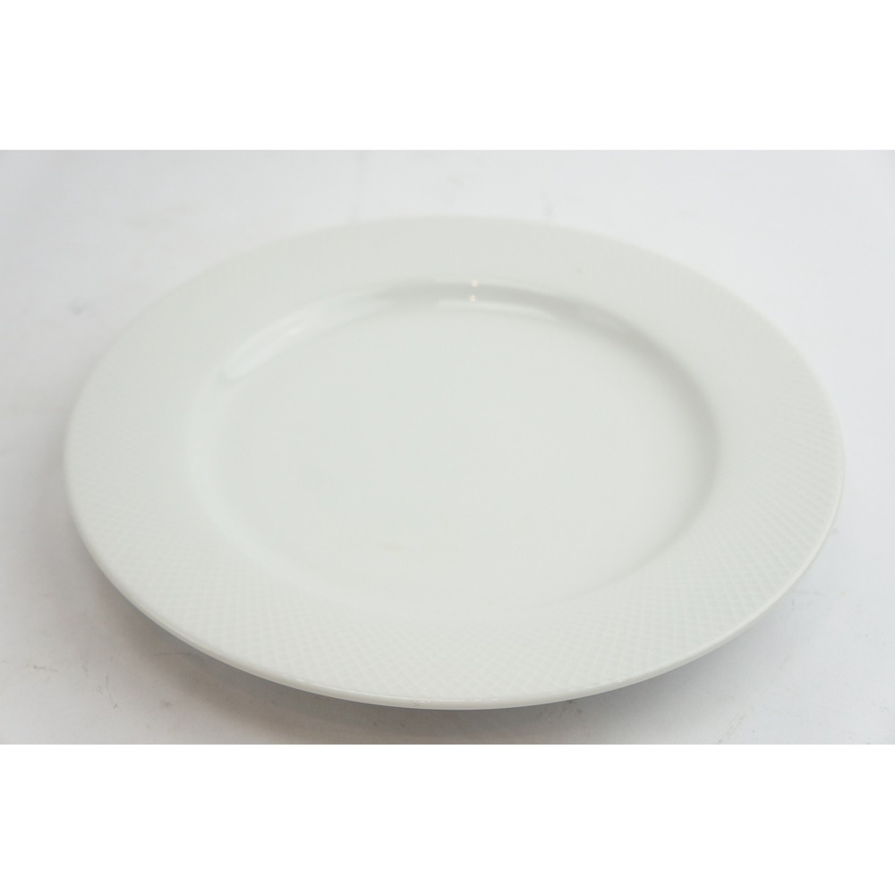 Pottery Barn Textured Salad Plate 5570952 Porcelain Crosshatch Rim China VGC